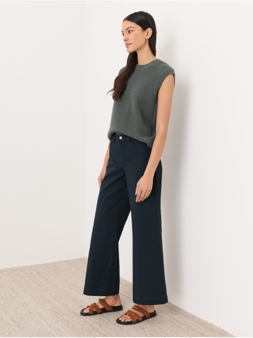 Pact Wide Leg Pants in Navy - Picture 5 of 6